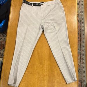 Mauvais light gray pinstriped dress waist 32 pants barely worn